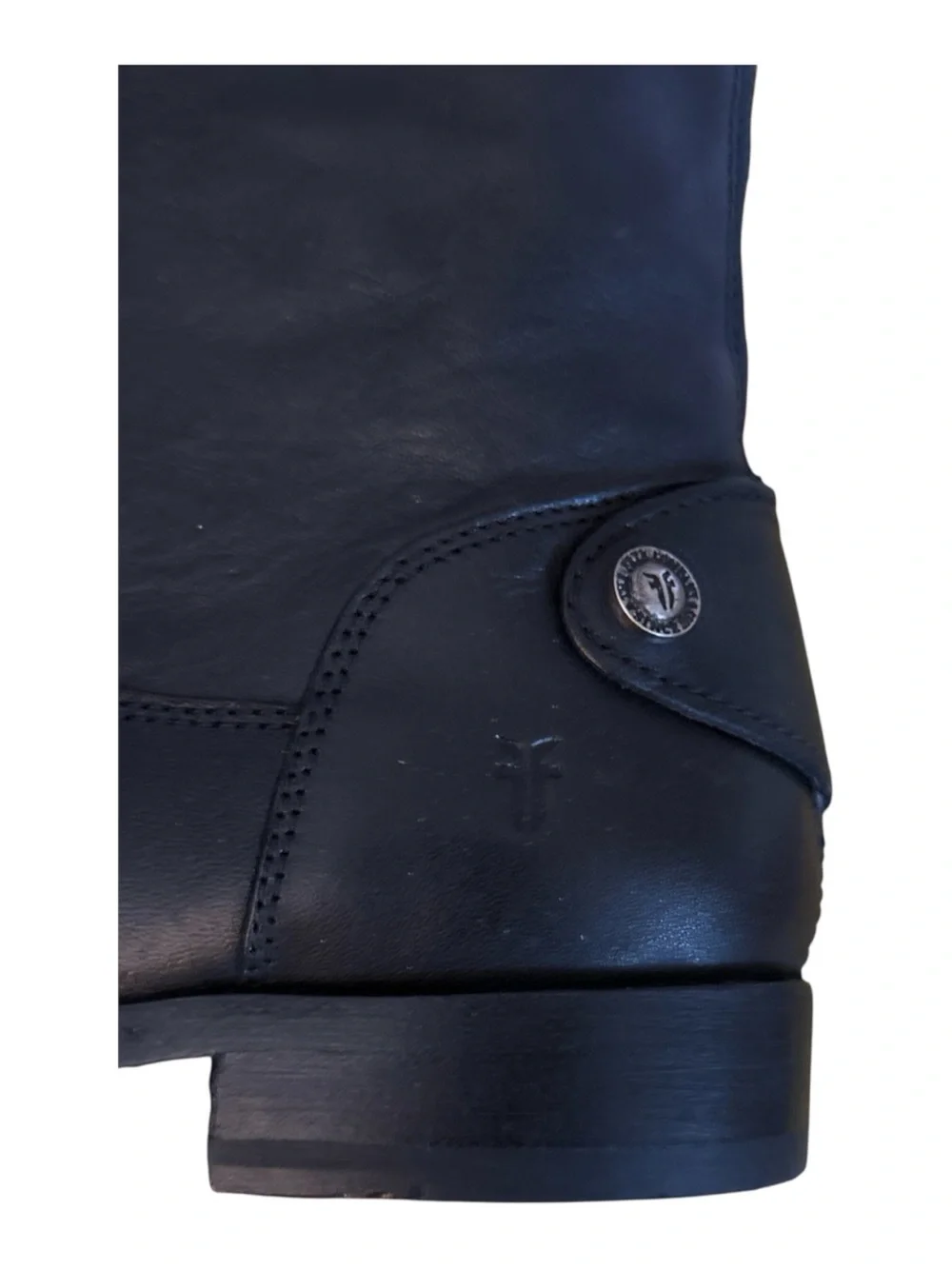 Frye Melissa Buckle Back Black Women's Riding Boots - Classic Tall Leather Boots